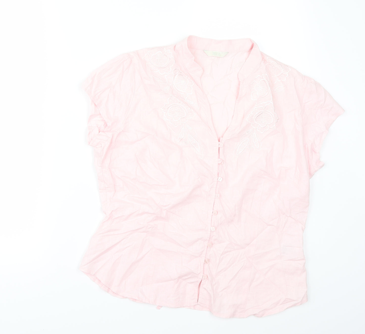 Marks and Spencer Womens Pink   Tunic Button-Up Size 16