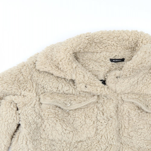 Rising Womens Beige  Fleece Jacket  Size M