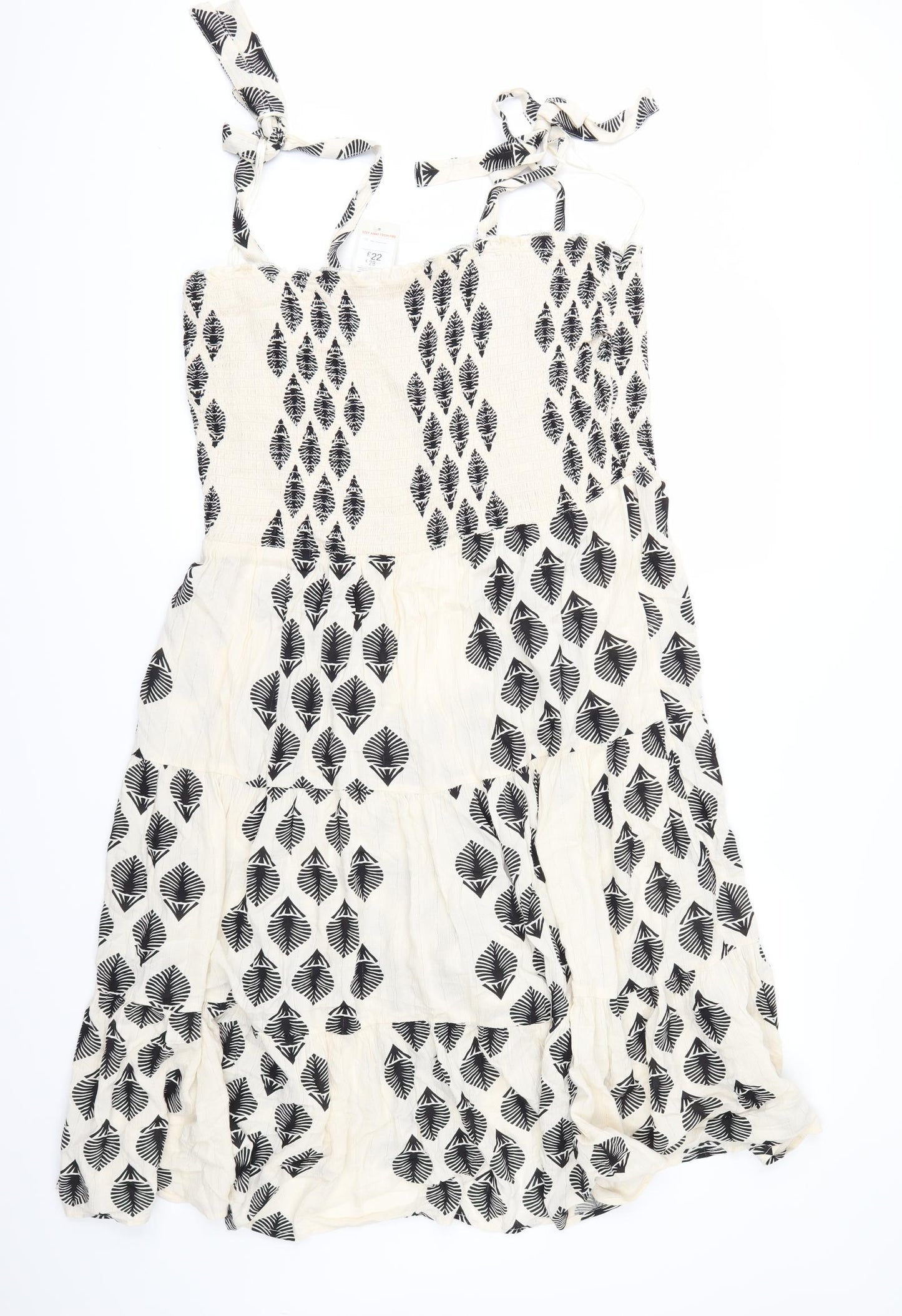 F&F Womens Ivory Floral  A-Line  Size 22