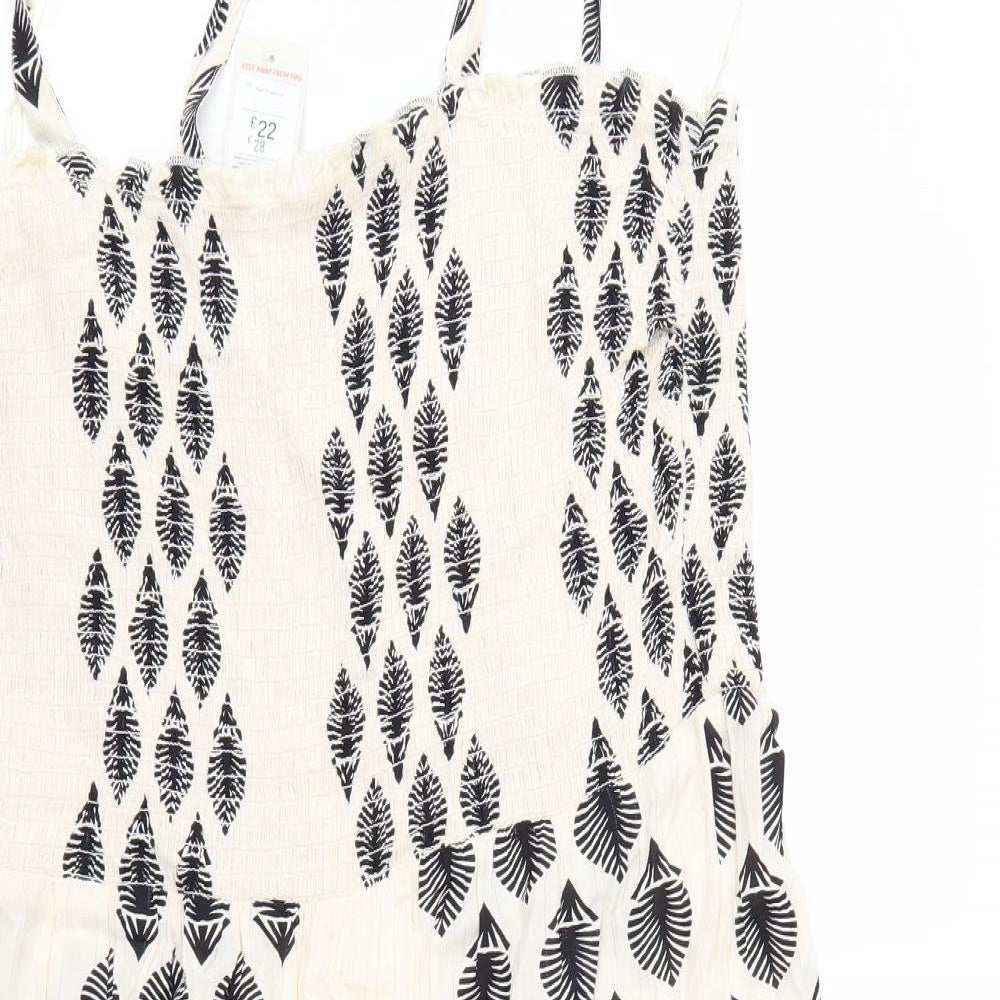 F&F Womens Ivory Floral  A-Line  Size 22