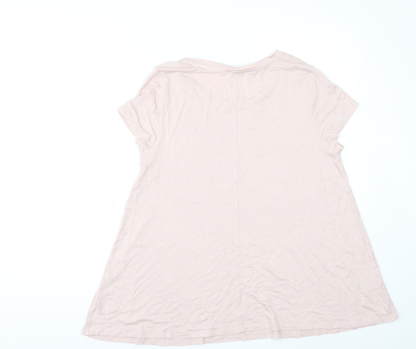 The White Company Womens Pink   Basic T-Shirt Size L