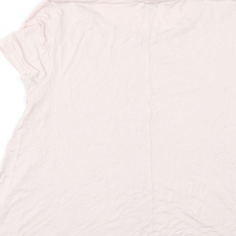 The White Company Womens Pink   Basic T-Shirt Size L