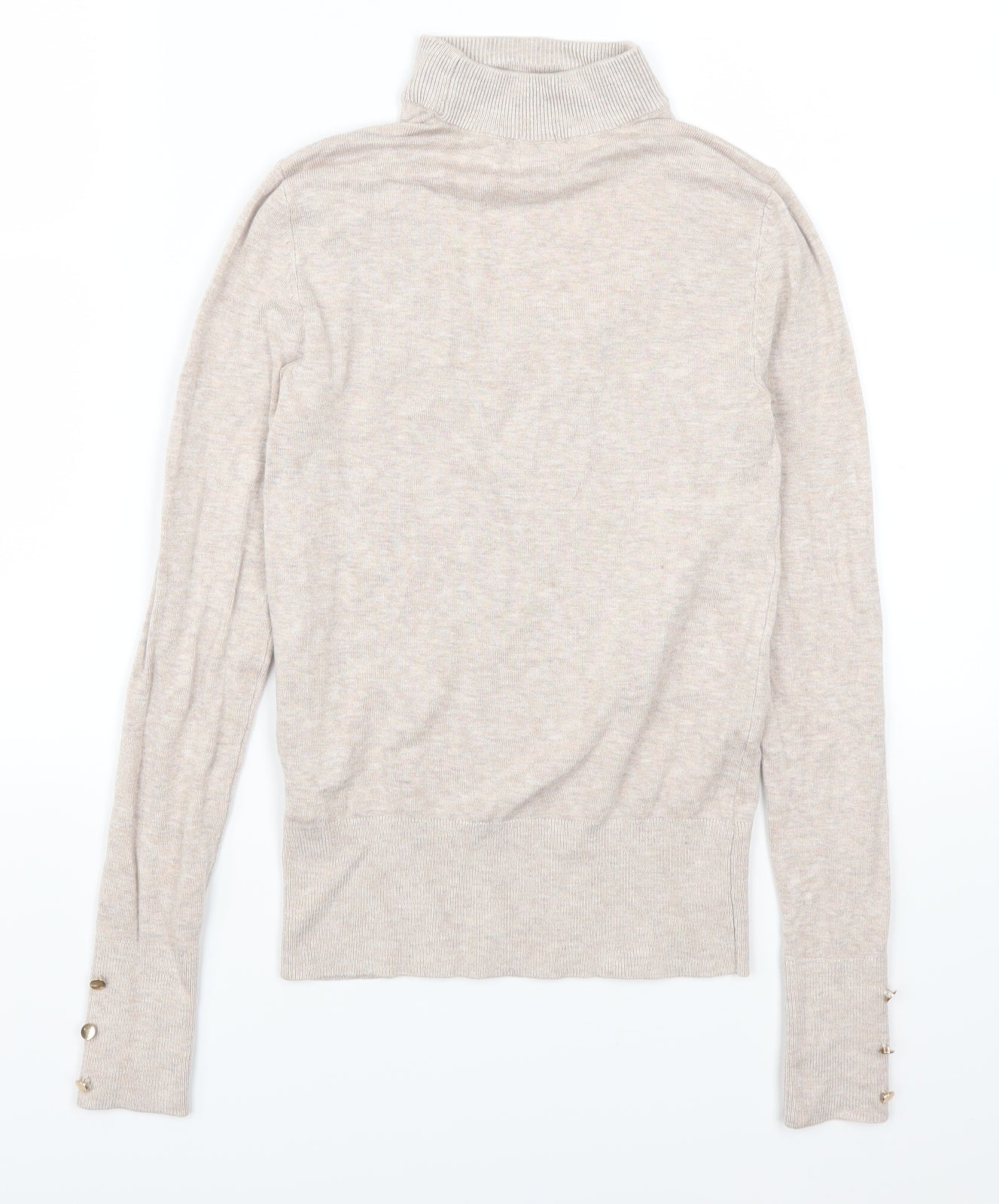 River Island Womens Beige   Pullover Jumper Size 10  - Cut Out Chest