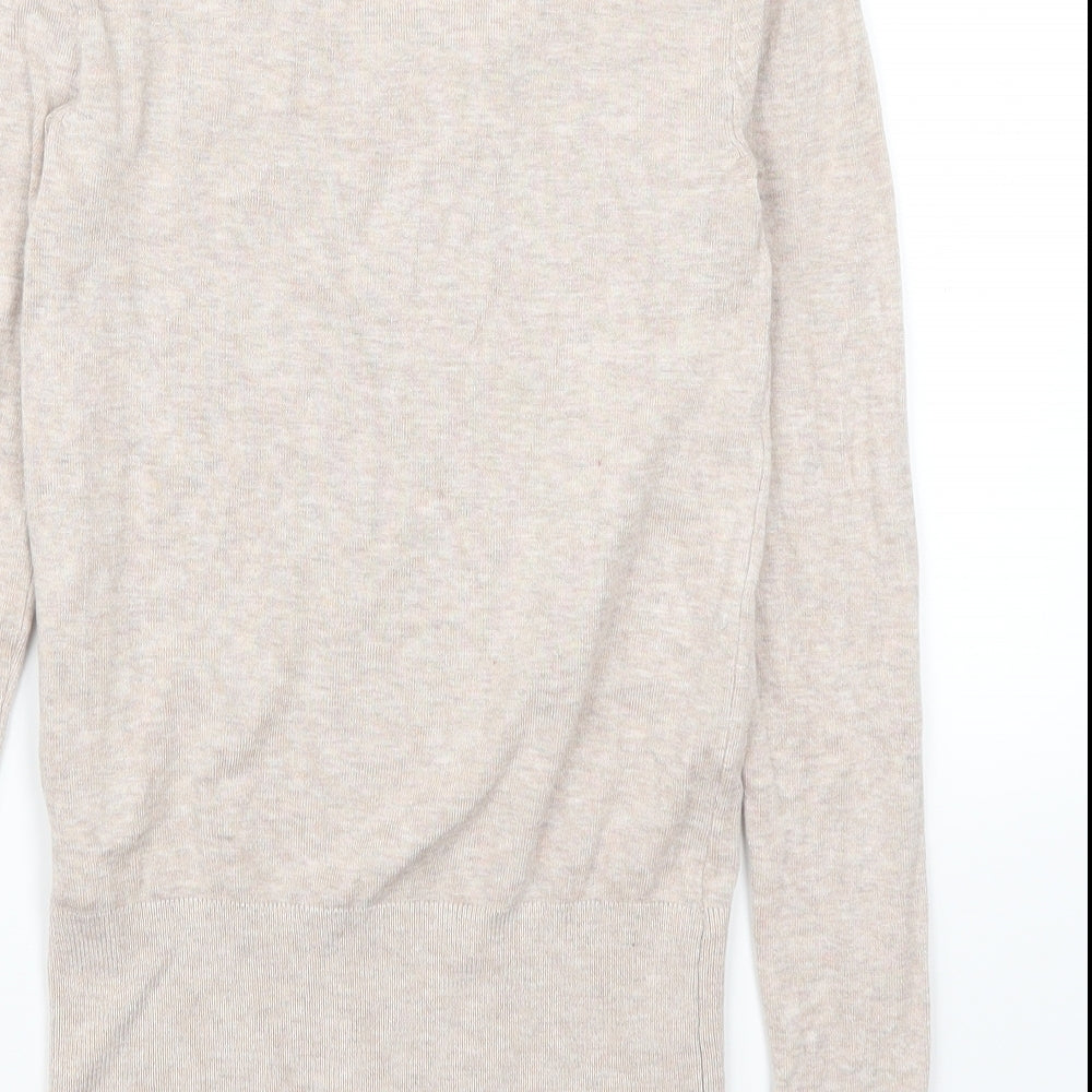 River Island Womens Beige   Pullover Jumper Size 10  - Cut Out Chest