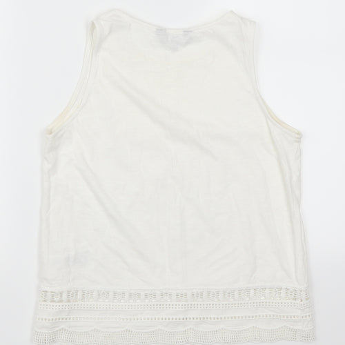 New Look Womens White   Basic Tank Size 8