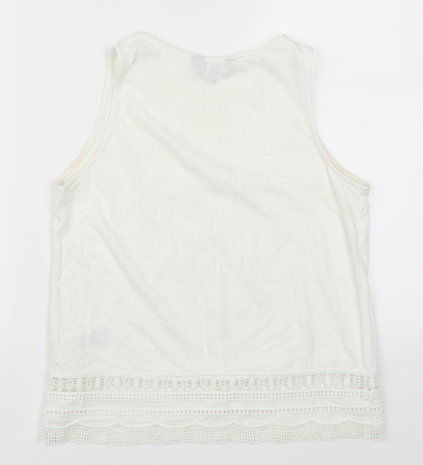 New Look Womens White   Basic Tank Size 8
