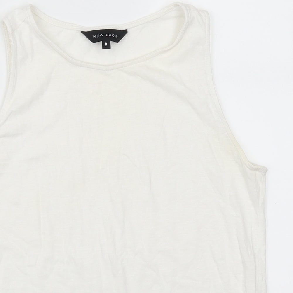 New Look Womens White   Basic Tank Size 8