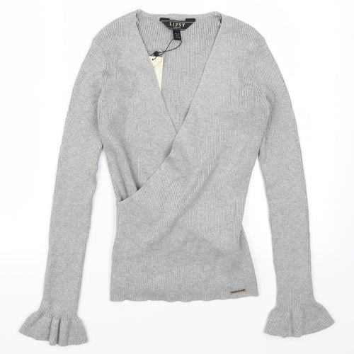 Lipsy Womens Grey   Pullover Jumper Size 10