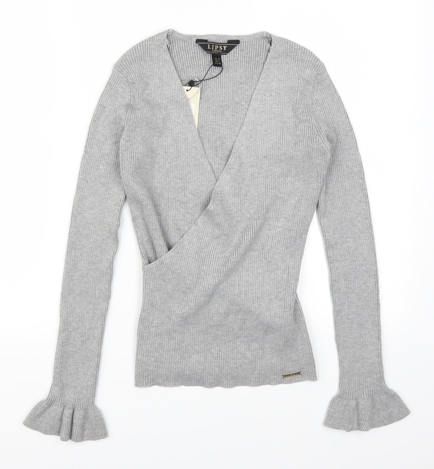 Lipsy Womens Grey   Pullover Jumper Size 10