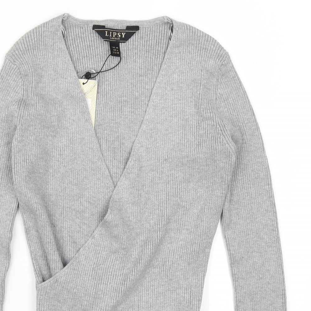 Lipsy Womens Grey   Pullover Jumper Size 10