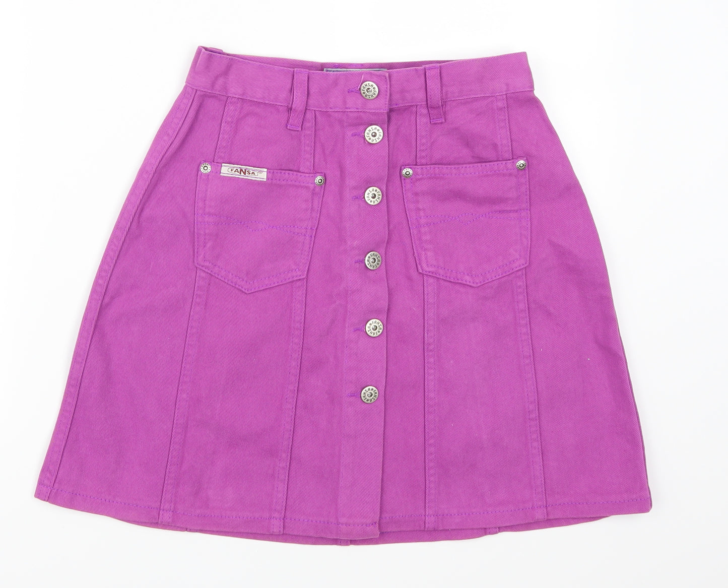 Fansa Womens Pink  Denim Mini Skirt Size 10