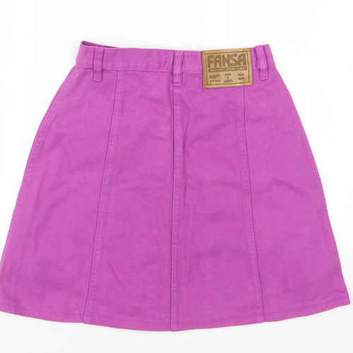 Fansa Womens Pink  Denim Mini Skirt Size 10