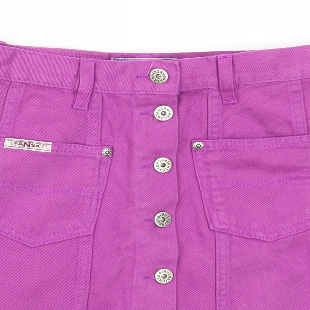 Fansa Womens Pink  Denim Mini Skirt Size 10