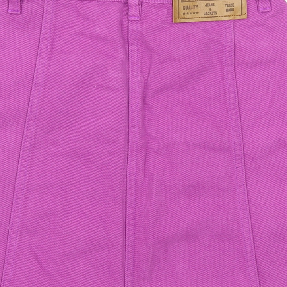 Fansa Womens Pink  Denim Mini Skirt Size 10