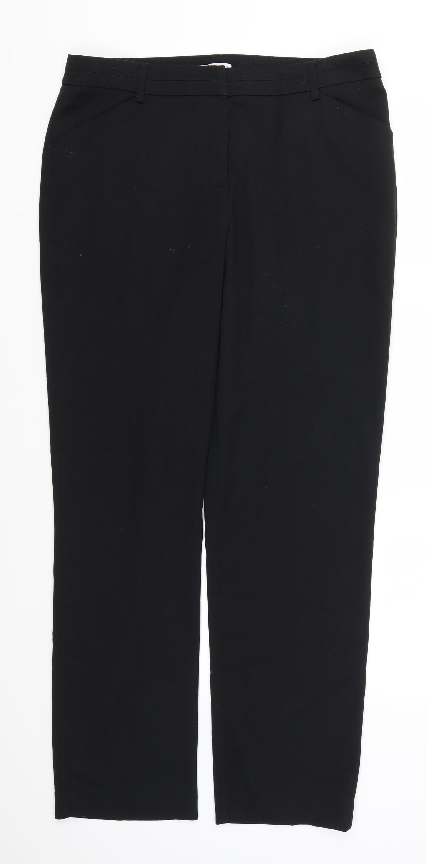 TU Womens Black   Trousers  Size 14 L30 in