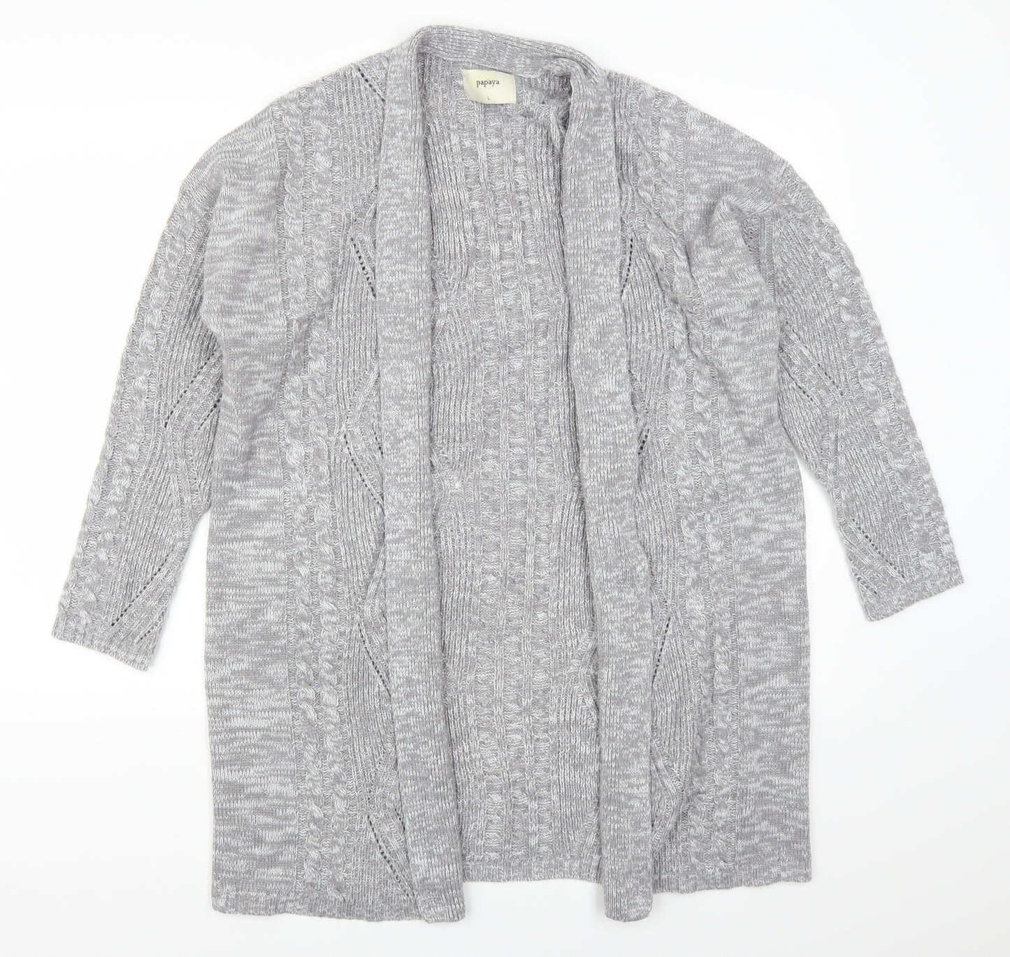 Papaya Womens Grey   Cardigan Jumper Size L