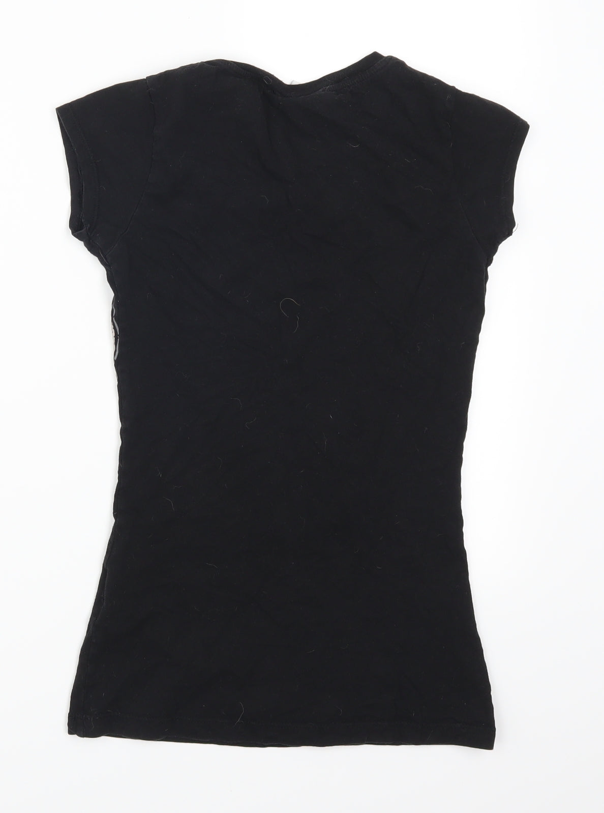 Denim Co Womens Black   Basic T-Shirt Size 8  - Minnie Mouse