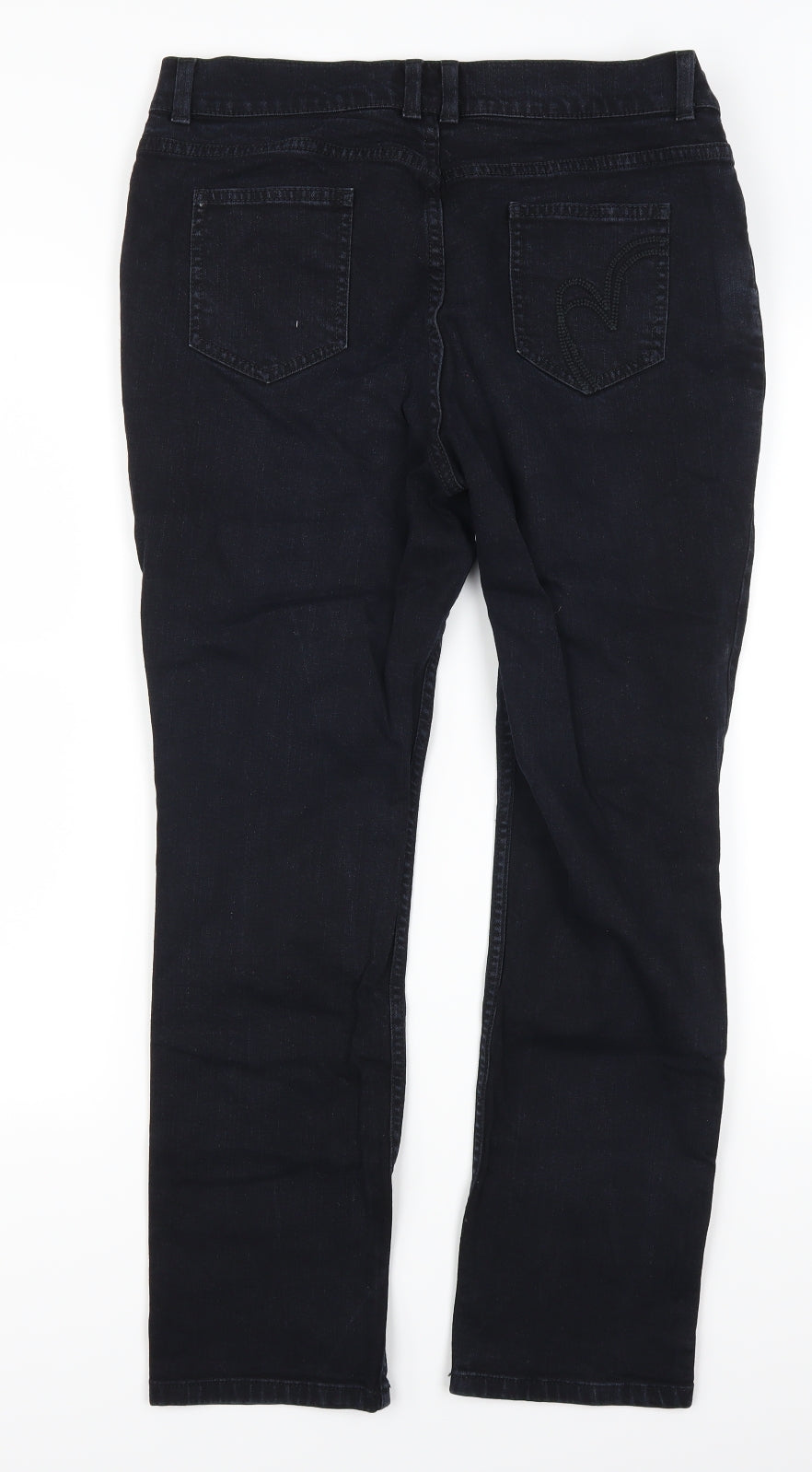 Per Una Womens Blue  Denim Straight Jeans Size 14 L26 in