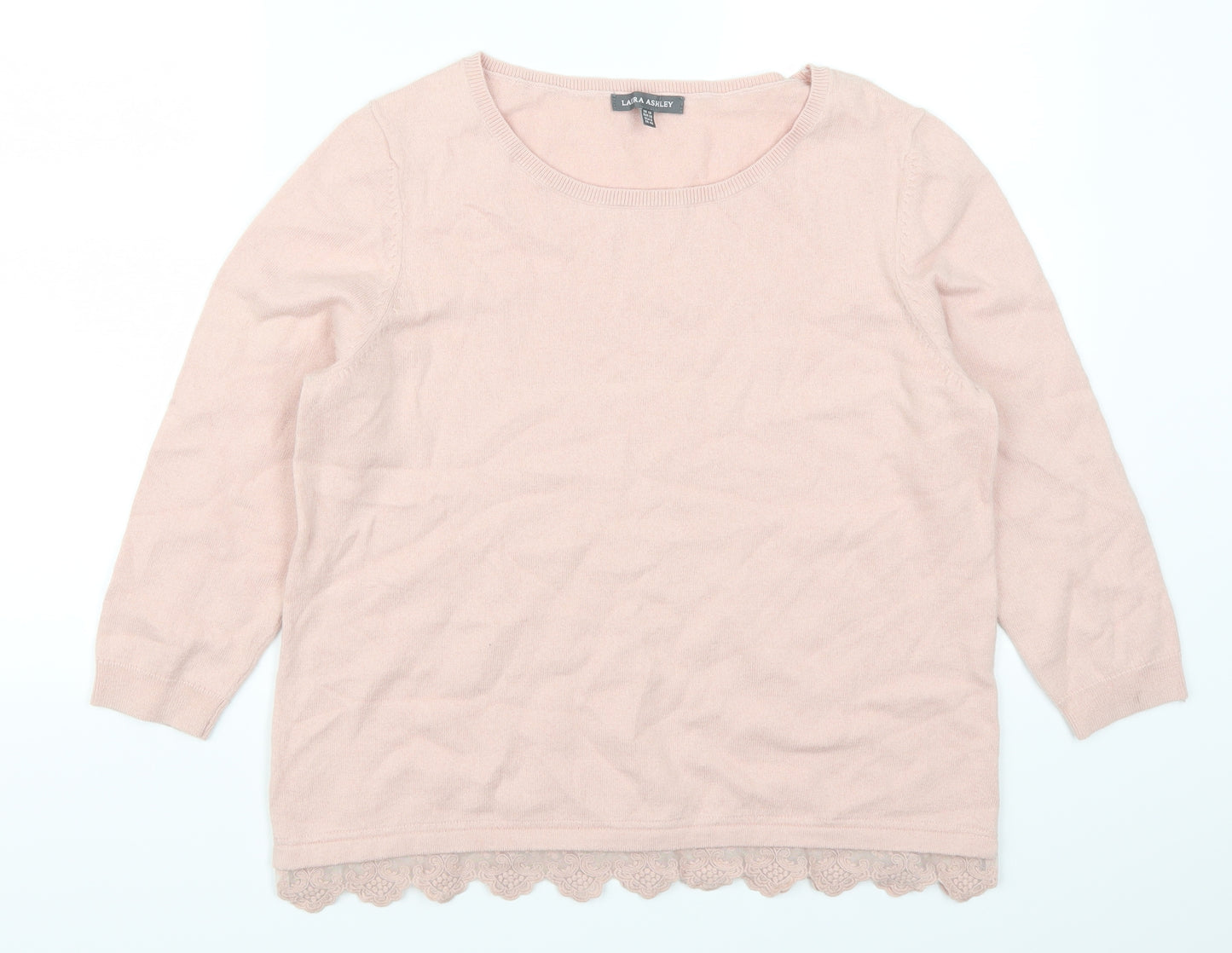 Laura Ashley Womens Pink   Pullover Jumper Size 12