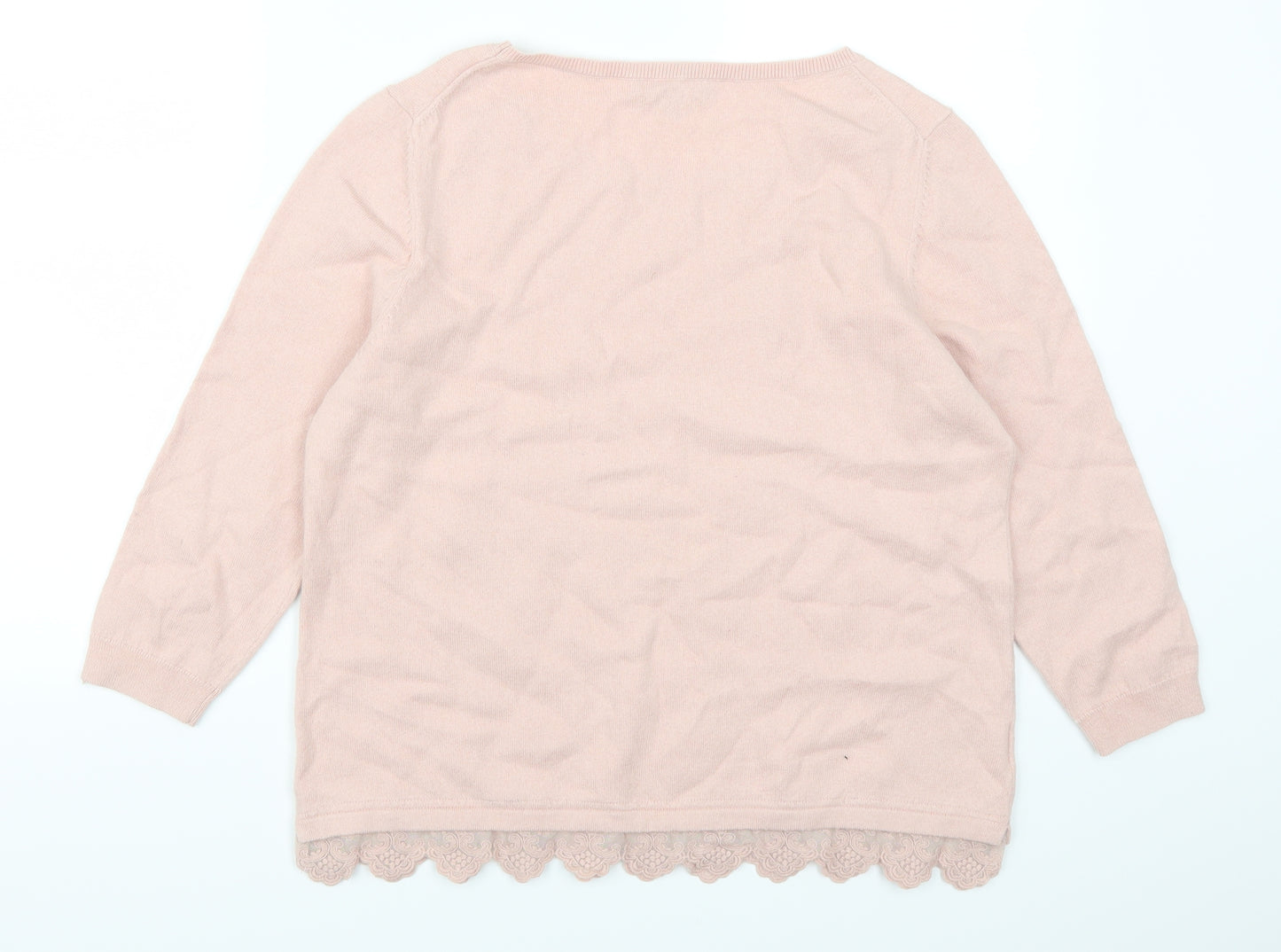 Laura Ashley Womens Pink   Pullover Jumper Size 12