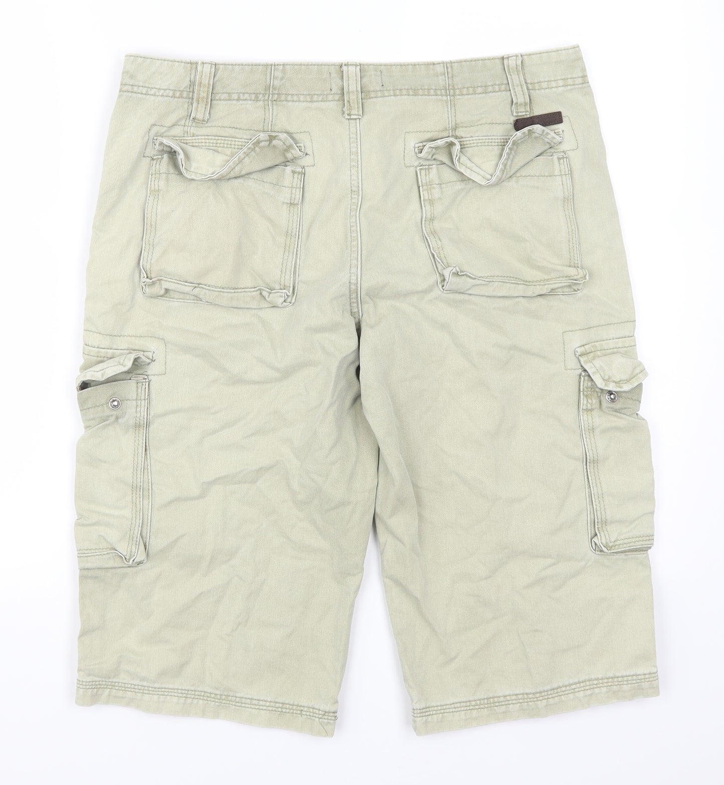 Wolf & York Mens Green   Cargo Shorts Size S
