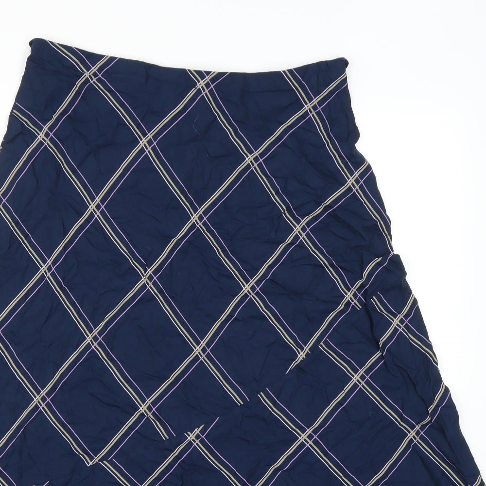 Marks and Spencer Womens Blue Check  Maxi Skirt Size 12