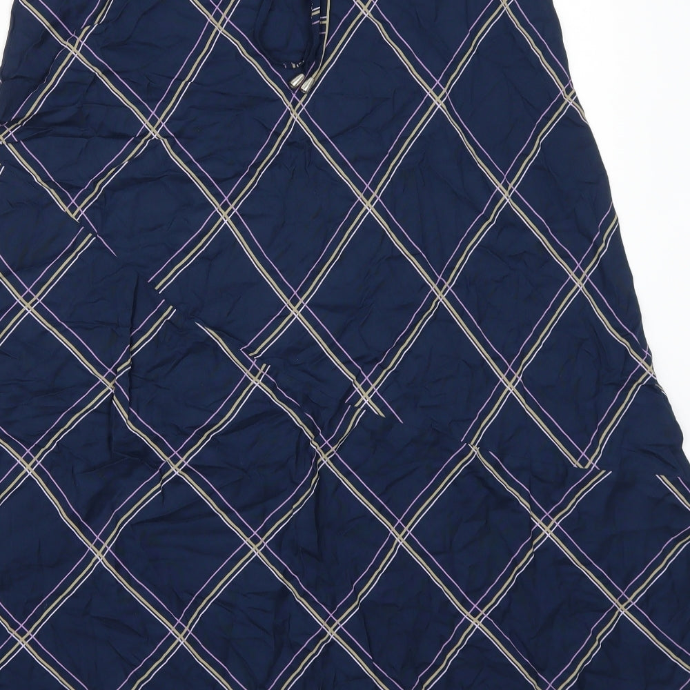 Marks and Spencer Womens Blue Check  Maxi Skirt Size 12