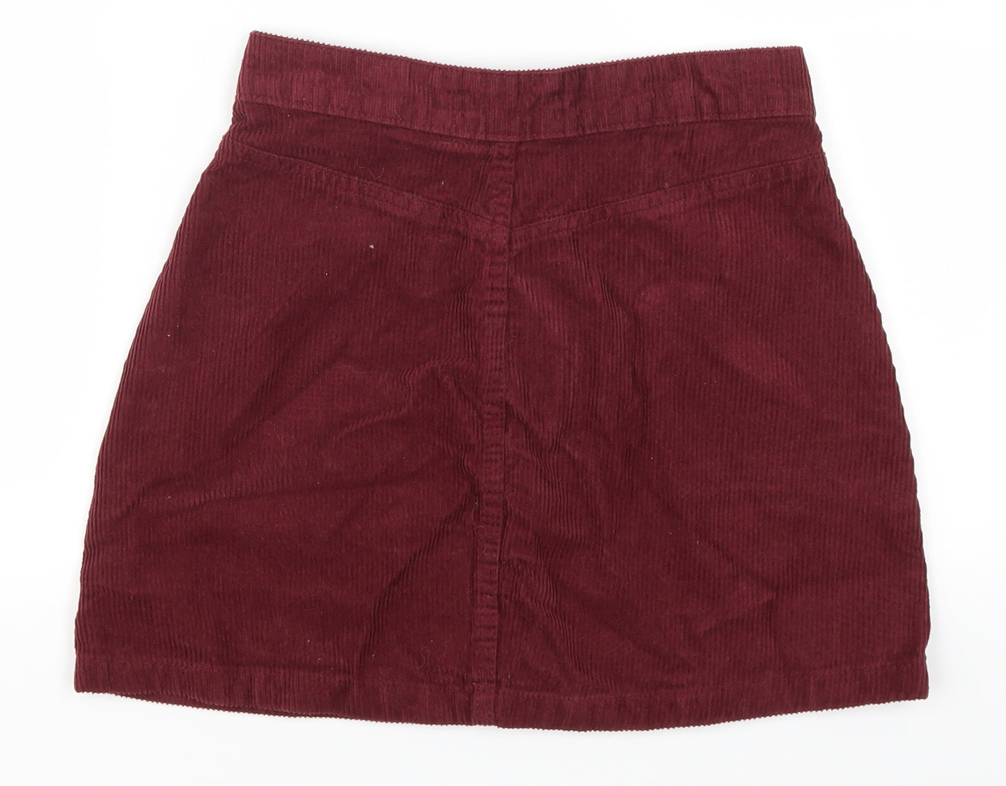 Denim Co Womens Red  Corduroy Mini Skirt Size 6