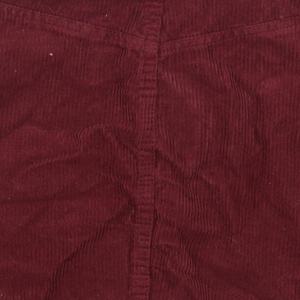 Denim Co Womens Red  Corduroy Mini Skirt Size 6