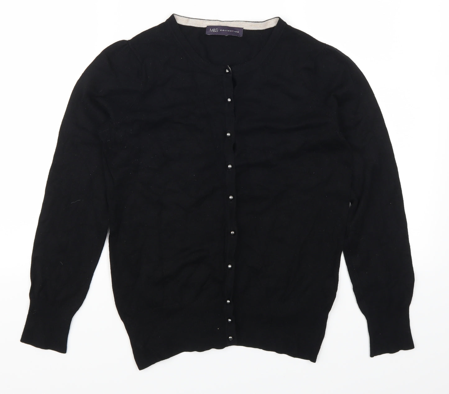 Marks and Spencer Womens Black   Cardigan Jumper Size 10