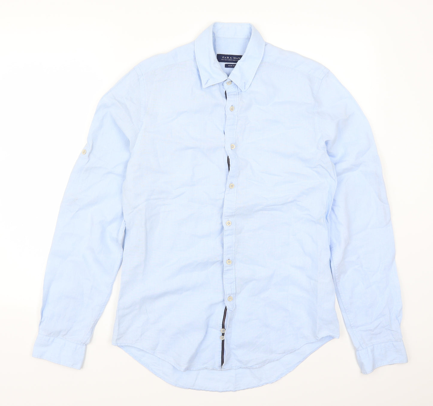 Zara Man Mens Blue    Dress Shirt Size S