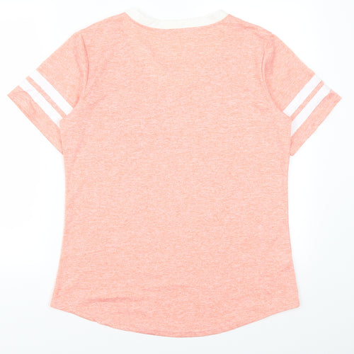 Preworn Womens Pink   Basic T-Shirt Size L  - Lil Sis