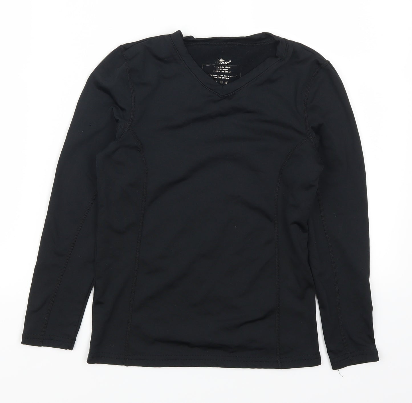 Crane Girls Black   Basic T-Shirt Size 11-12 Years