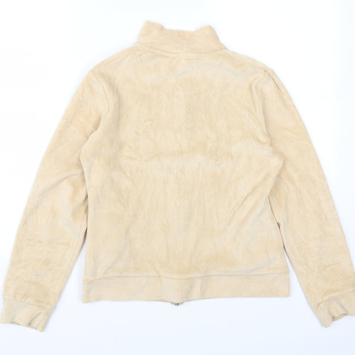 Active Womens Beige   Full Zip Sweatshirt Size 12