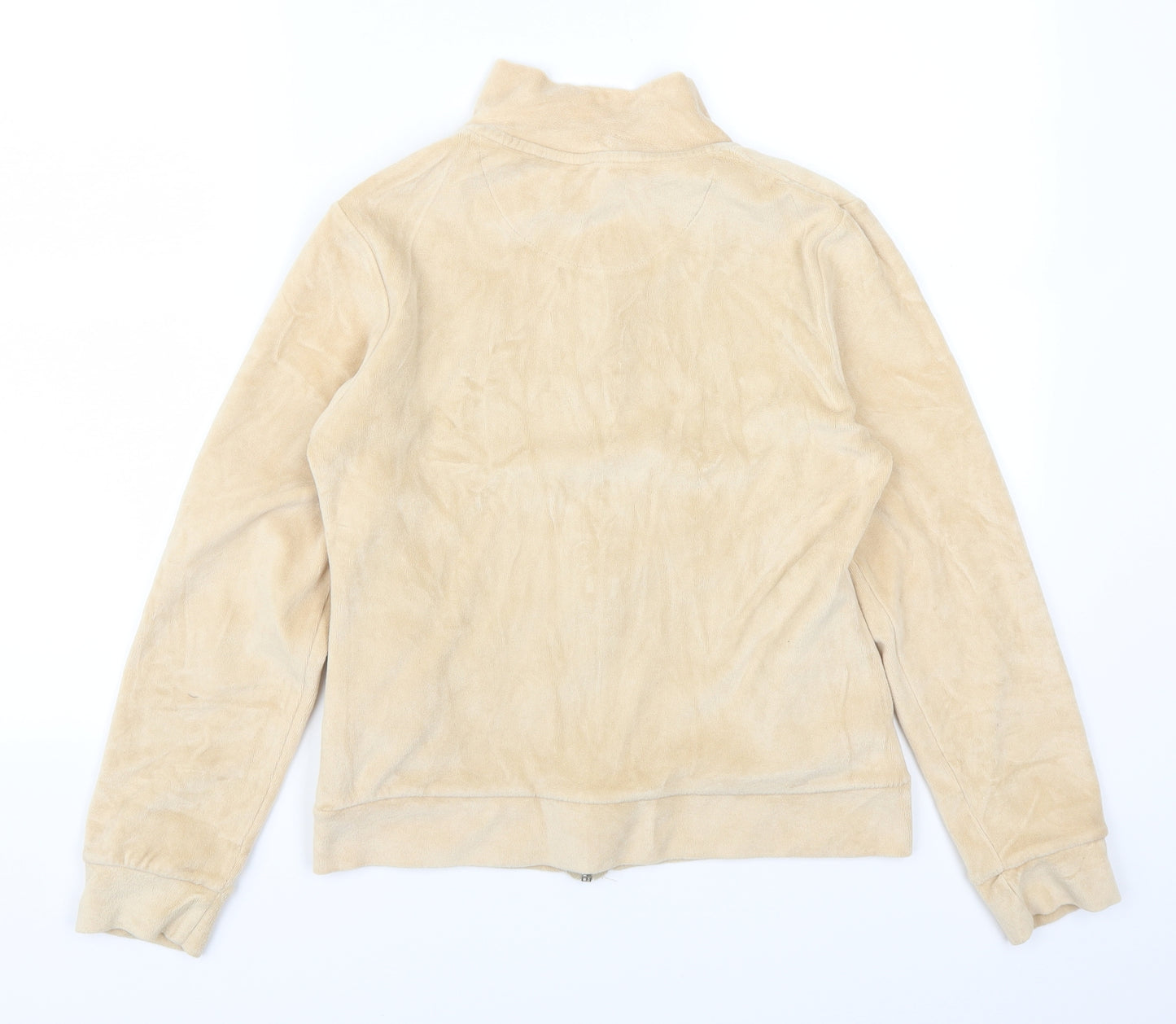 Active Womens Beige   Full Zip Sweatshirt Size 12