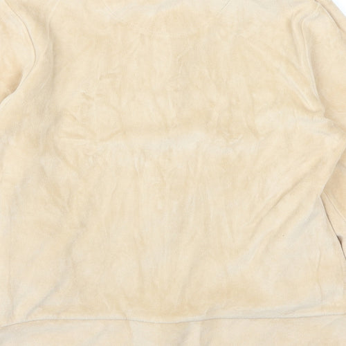 Active Womens Beige   Full Zip Sweatshirt Size 12