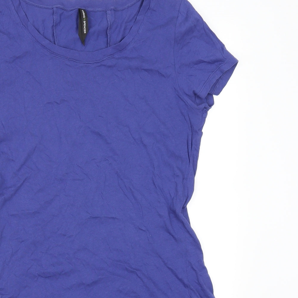 Marks and Spencer Womens Blue   Basic T-Shirt Size 14