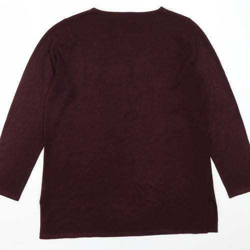 BHS Womens Red   Pullover Jumper Size 14