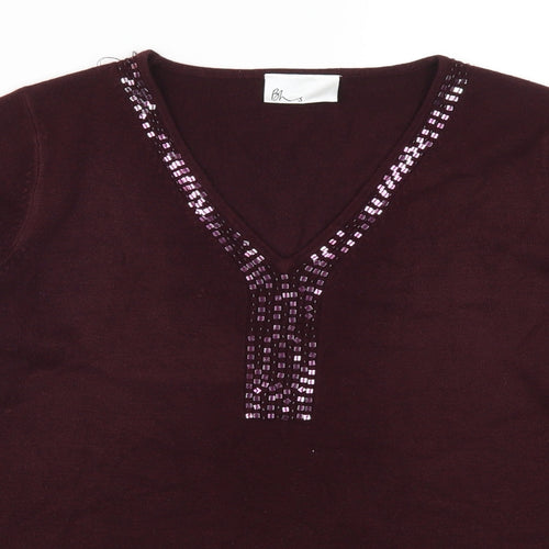 BHS Womens Red   Pullover Jumper Size 14