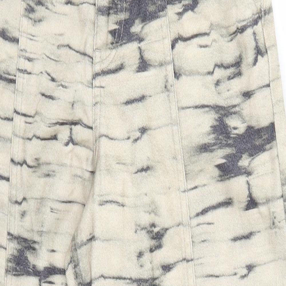 H&M Womens Beige  Denim Mom Jeans Size 4 L25 in - Abstract