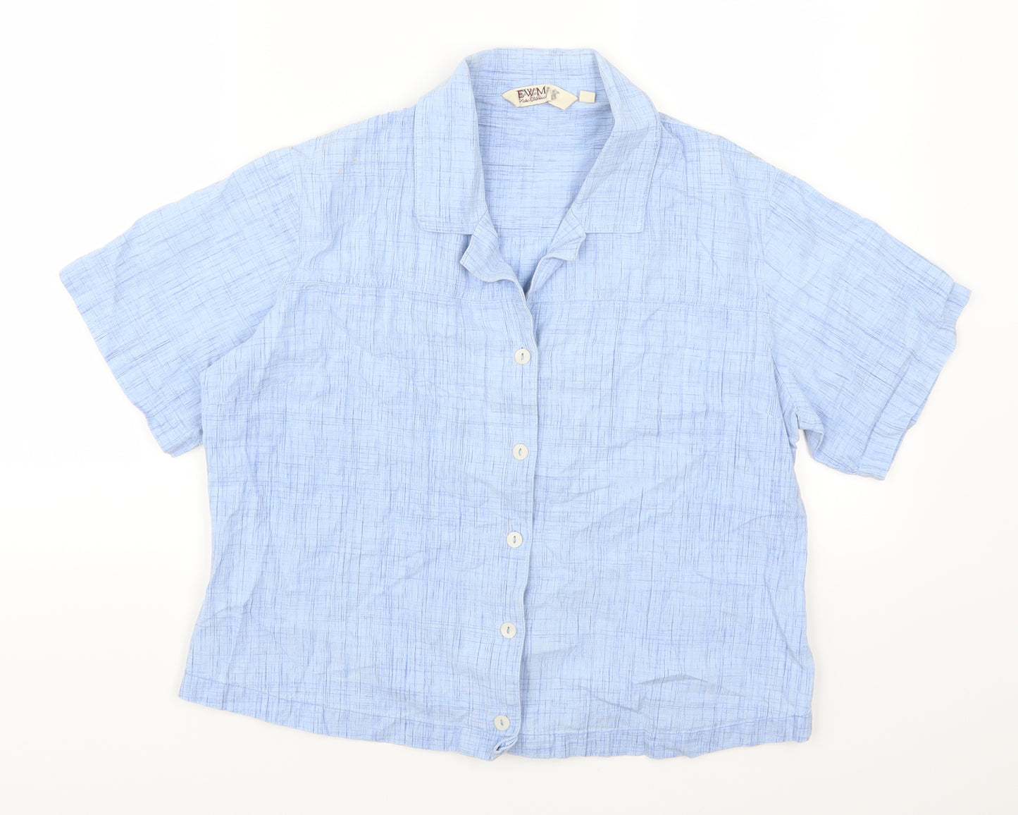 EWM Womens Blue   Basic Button-Up Size 18