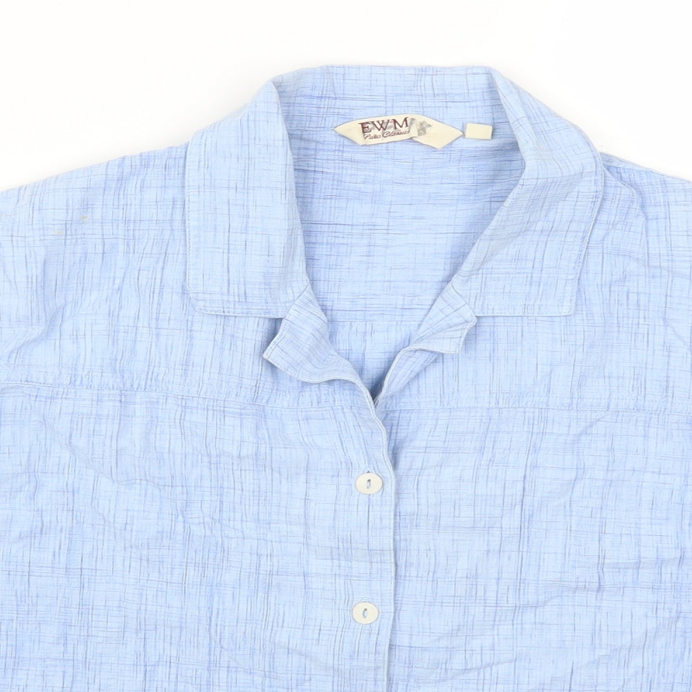 EWM Womens Blue   Basic Button-Up Size 18