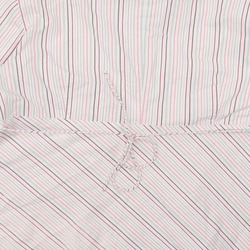 Duo Maternity Womens Pink Striped  Basic Blouse Size L