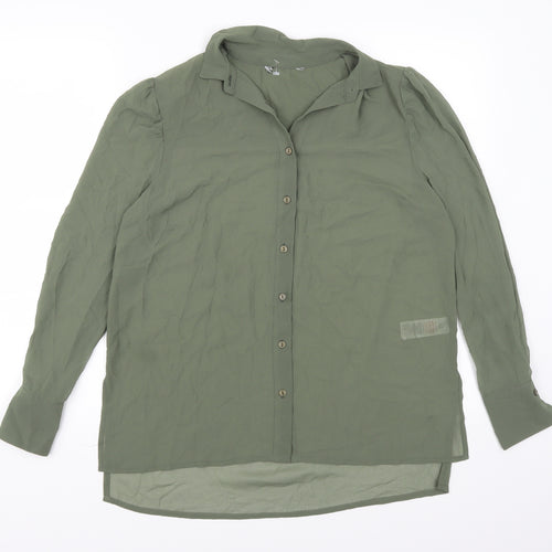 New Look Womens Green   Basic Button-Up Size 6