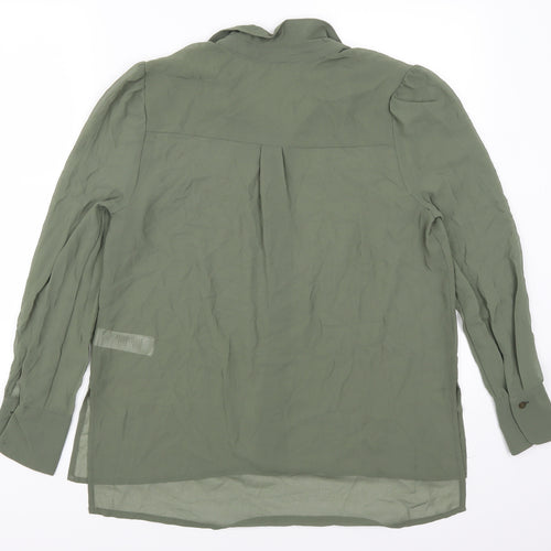 New Look Womens Green   Basic Button-Up Size 6