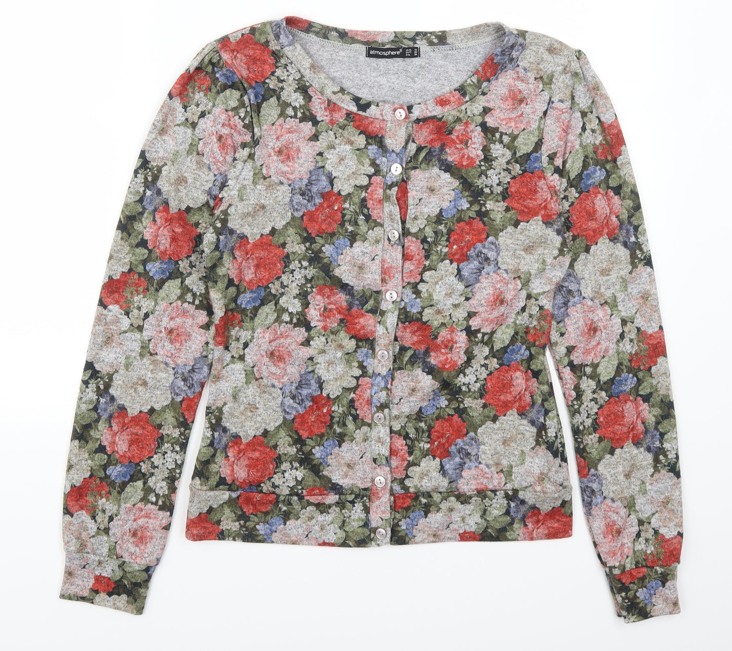 Atmosphere Womens Multicoloured Floral  Cardigan Jumper Size 10