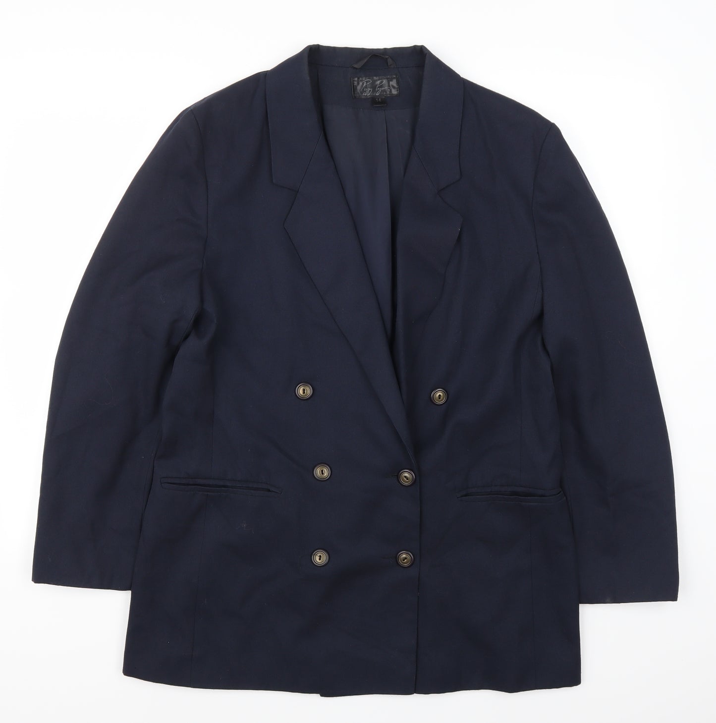 Peggy Page Womens Blue   Jacket Suit Jacket Size 14