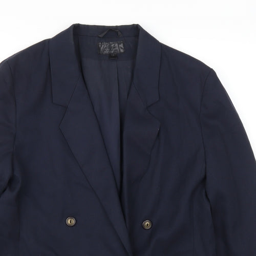 Peggy Page Womens Blue   Jacket Suit Jacket Size 14