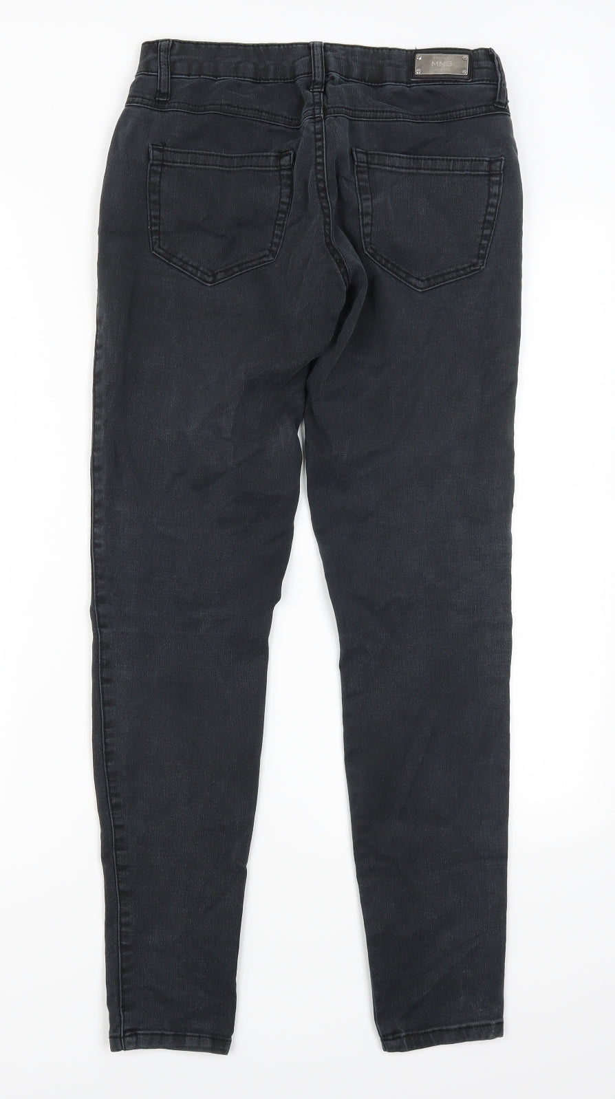 Mango Womens Grey  Denim Straight Jeans Size 6 L29 in