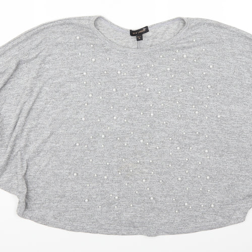 QED London Womens Grey   Pullover Sweatshirt One Size